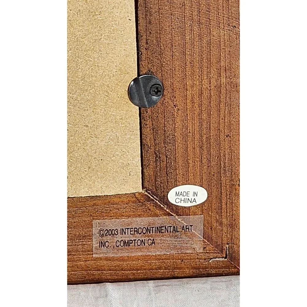 2003 Vintage Intercontinental Art Inc. Compton Wood Embossed Square Mirror